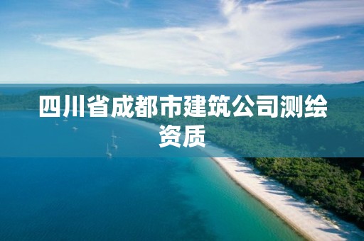 四川省成都市建筑公司测绘资质