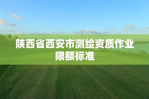陕西省西安市测绘资质作业限额标准 陕西省西安市测绘资质作业限额标准