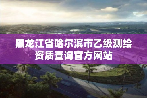 黑龙江省哈尔滨市乙级测绘资质查询官方网站