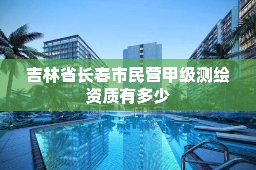 吉林省长春市民营甲级测绘资质有多少