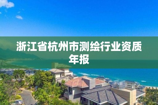 浙江省杭州市测绘行业资质年报