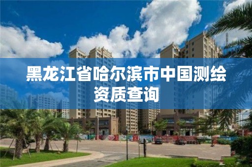 黑龙江省哈尔滨市中国测绘资质查询