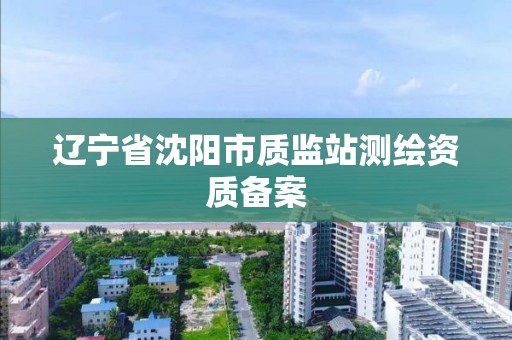 辽宁省沈阳市质监站测绘资质备案