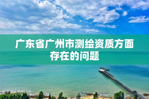 广东省广州市测绘资质方面存在的问题