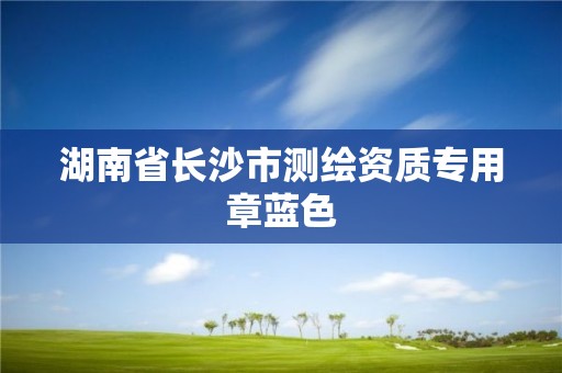 湖南省长沙市测绘资质专用章蓝色