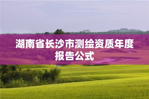 湖南省长沙市测绘资质年度报告公式