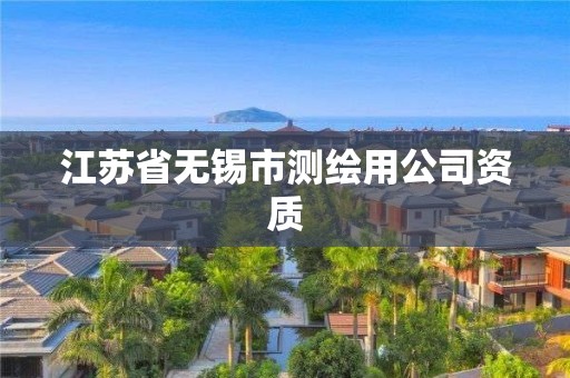 江苏省无锡市测绘用公司资质