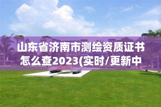 山东省济南市测绘资质证书怎么查2023(实时/更新中)