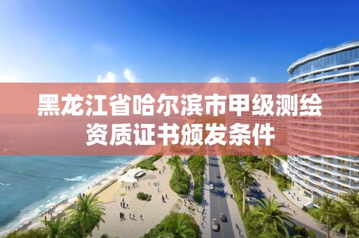 黑龙江省哈尔滨市甲级测绘资质证书颁发条件