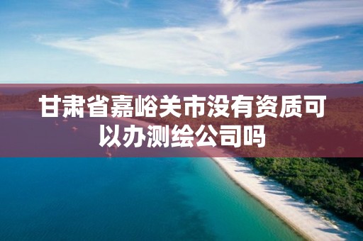 甘肃省嘉峪关市没有资质可以办测绘公司吗