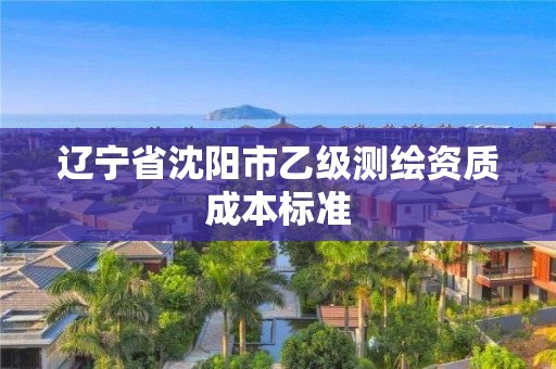 辽宁省沈阳市乙级测绘资质成本标准