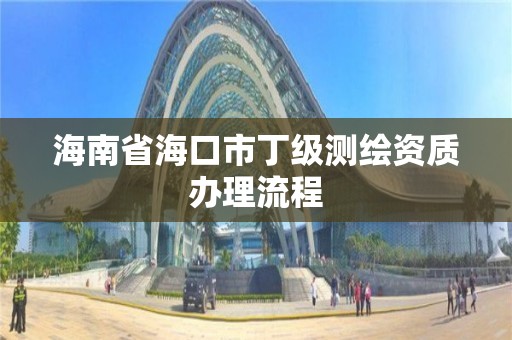 海南省海口市丁级测绘资质办理流程