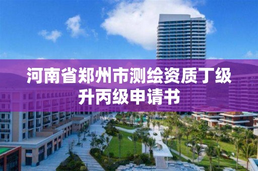 河南省郑州市测绘资质丁级升丙级申请书