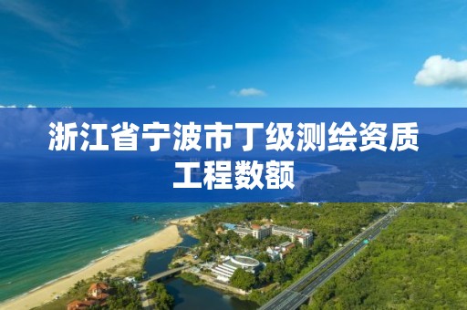 浙江省宁波市丁级测绘资质工程数额