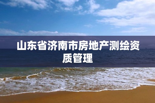 山东省济南市房地产测绘资质管理