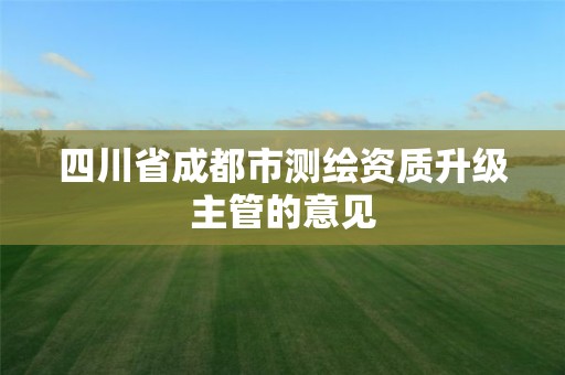 四川省成都市测绘资质升级主管的意见