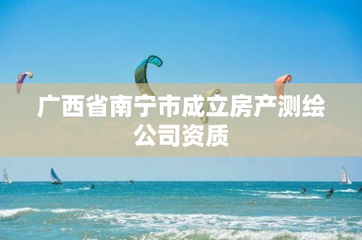 广西省南宁市成立房产测绘公司资质