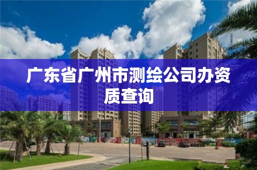 广东省广州市测绘公司办资质查询