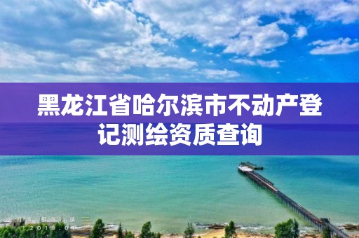 黑龙江省哈尔滨市不动产登记测绘资质查询