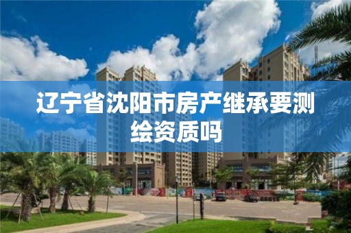 辽宁省沈阳市房产继承要测绘资质吗