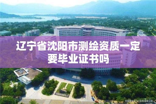 辽宁省沈阳市测绘资质一定要毕业证书吗