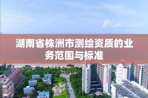 湖南省株洲市测绘资质的业务范围与标准