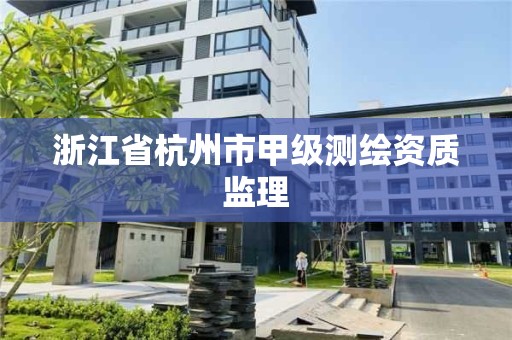 浙江省杭州市甲级测绘资质监理