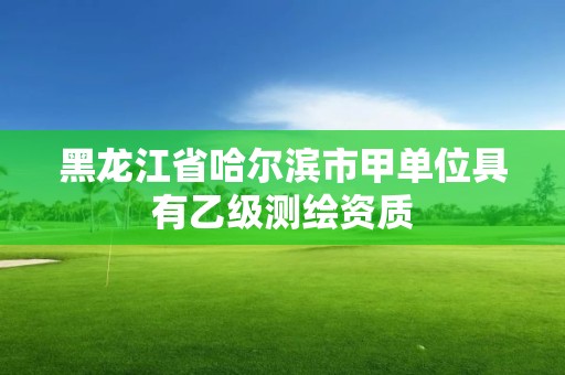 黑龙江省哈尔滨市甲单位具有乙级测绘资质