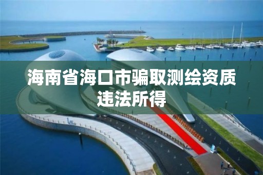 海南省海口市骗取测绘资质违法所得