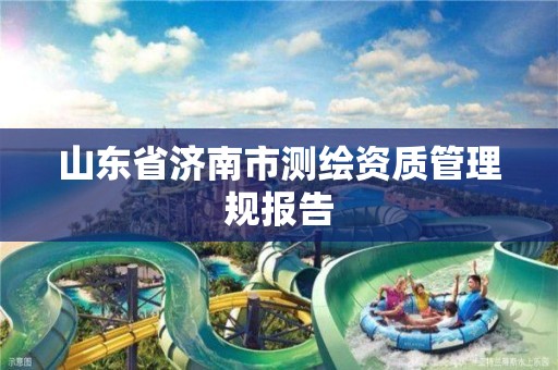 山东省济南市测绘资质管理规报告