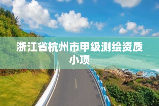 浙江省杭州市甲级测绘资质小项