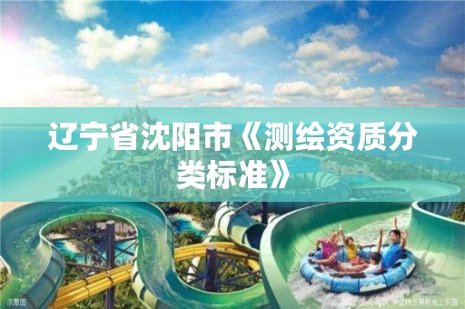 辽宁省沈阳市《测绘资质分类标准》