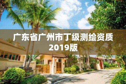 广东省广州市丁级测绘资质2019版