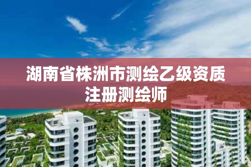 湖南省株洲市测绘乙级资质注册测绘师