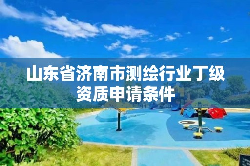 山东省济南市测绘行业丁级资质申请条件