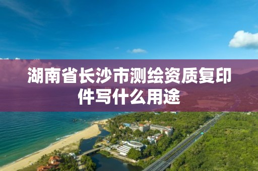 湖南省长沙市测绘资质复印件写什么用途