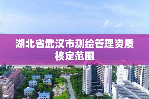 湖北省武汉市测绘管理资质核定范围