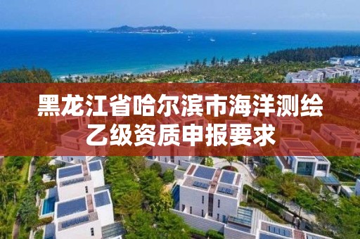 黑龙江省哈尔滨市海洋测绘乙级资质申报要求