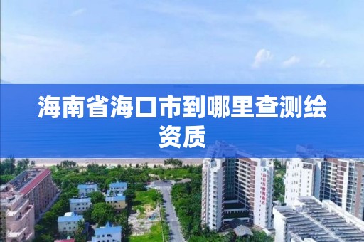 海南省海口市到哪里查测绘资质