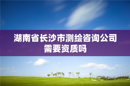 湖南省长沙市测绘咨询公司需要资质吗