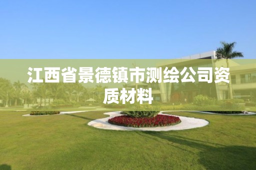 江西省景德镇市测绘公司资质材料