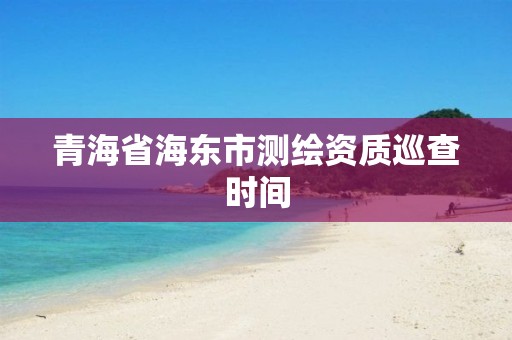 青海省海东市测绘资质巡查时间