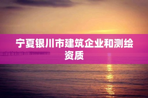 宁夏银川市建筑企业和测绘资质