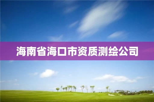 海南省海口市资质测绘公司 海南省海口市资质测绘公司