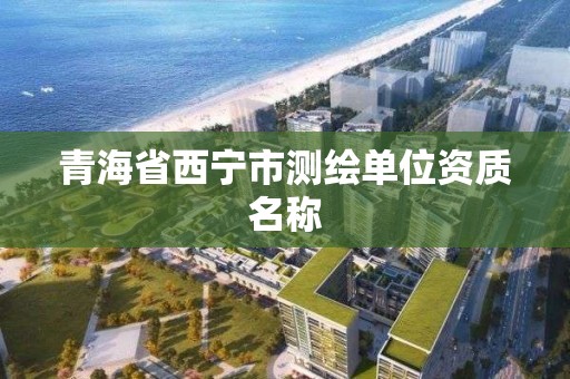 青海省西宁市测绘单位资质名称