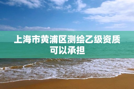 上海市黄浦区测绘乙级资质可以承担