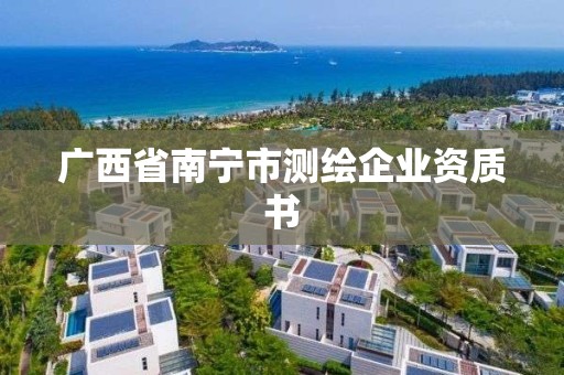 广西省南宁市测绘企业资质书