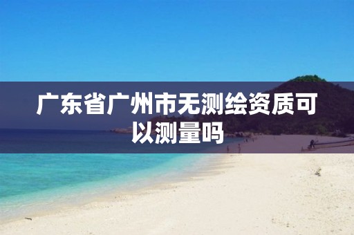 广东省广州市无测绘资质可以测量吗