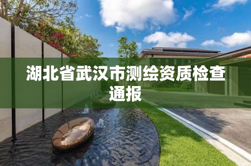 湖北省武汉市测绘资质检查通报