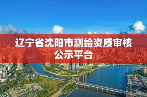 辽宁省沈阳市测绘资质审核公示平台